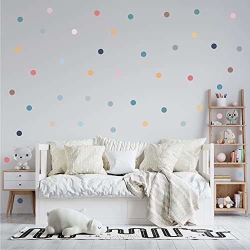 300 PCS Removable Boho Polka Dot in Earthy Morandi Tones Vinyl Wall Decals | 10 sheets matte vinyl peel & stick circle wall stickers for girls bedroom, nursery, classroom & apartment decor(1.6 in) - Image 6