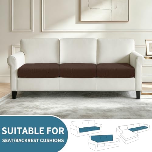 XINEAGE 3 Piece Stretch Couch Cushion Covers Individual Sofa Slipcovers - Image 2