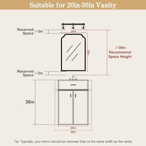 WallBeyond Wood Frame Wall Mirror Rounded Corner Arch Rectangle Mirror for Entryway, Living Room or Bedroom Home Decor - Light Woodgrain [20" x 30" Natural ] - Image 5