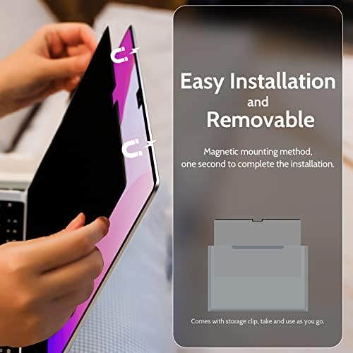 Peslv Magnetic Privacy Screen for MacBook Pro 14 Inch (2021-2026, M1, M2, M3, M4, M5), Removable Matte Blue Light Glare Filter for Mac Pro 14.2" Laptop Computer - Image 3