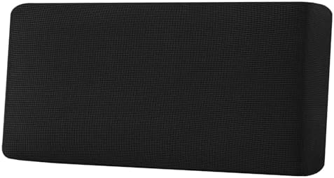 H.VERSAILTEX Super Stretch Individual Seat Cushion Covers Sofa Covers Couch Cushion Covers Slipcover Sets Thick Jacquard Textured Twill Fabric (1 Piece Sofa Cushion Cover, Black) by HVERSAILTEX