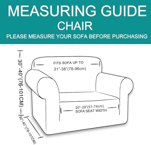 U-NICE HOME Stretch Recliner Chair Cover Armchair Slipcover, Cyan - Image 6