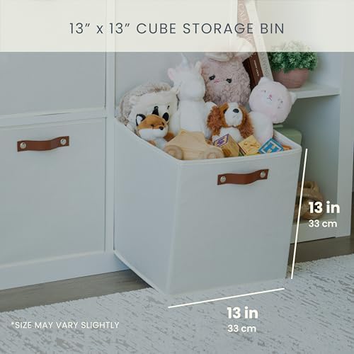 OrganiHaus 13x13 Cube Storage Bins, Set of 4 - Fabric Storage Cubes - Image 2