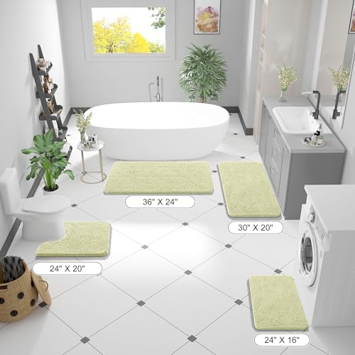 OLANLY Bathroom Rugs 30x20, Extra Soft Absorbent Chenille Bath Rugs - Image 2