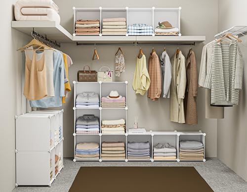 HOMIDEC Closet Organizers and Storage, 9 Cube Storage Organizer, White - Image 2