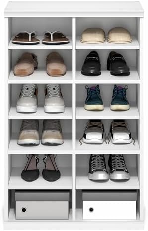 Furinno FANO Closet Organizers and Storage, 12-Cube Closet Organizer with Adjustable Shelves, Stackable Open Shelf Closet Shelves, 15.9 x 23.6 x 36.2 for Wardrobe, Bedroom, Living Room, White - Image 6
