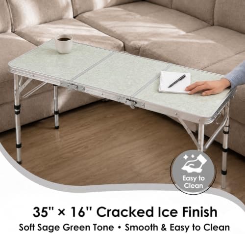 Yriuat Folding Camping Table 3ft Portable Picnic Table, 35" x 16" - Image 5