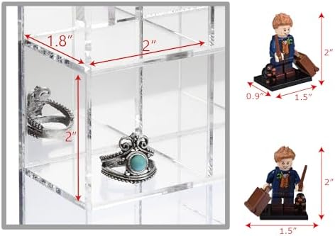 Ikee Design Acrylic 25-Compartment Display with Mirrored Back Case Cabinet - Image 4