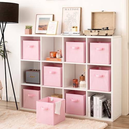 GRANNY SAYS Pink Cube Storage Bins, 11 Inch Storage Cube Organizer, 8-Pack - Image 2