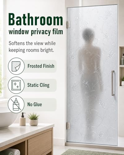 Privacy Window Film, Frosted Static Cling Glass Covering 29.5" x 78.7" - Image 2