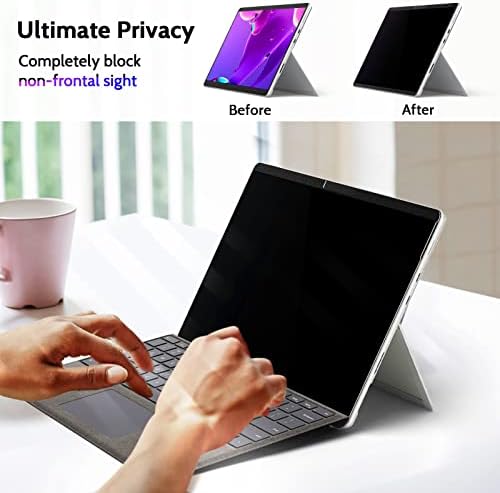 Peslv Magnetic Privacy Screen for Surface Go 4/3/2/1 10.5 Inch, Removable Anti Blue Light Glare Filter, Black Security Private Apy Block Protector - Image 2