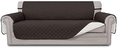 Easy-Going Reversible Couch Cover, 3 Cushion Sofa, X-Large, Chocolate/Ivory by Easy-Going