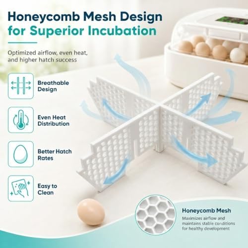 Divider Panels for Maticoopx 30 Egg Incubator – 2-Pc Interlocking Grid - Image 3