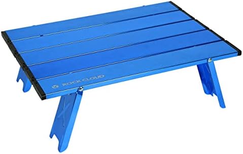 ROCK CLOUD Portable Beach Table Aluminum Ultralight Mini Folding Camping Table, Blue by ROCKCLOUD
