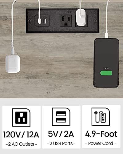 TUTOTAK End Table with Charging Station, Side Table Set of 2, Nightstand - Image 6