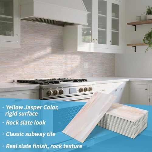 Art3d 102-Pack Peel and Stick Backsplash on Subway Tile, Yellow Jasper - Image 2