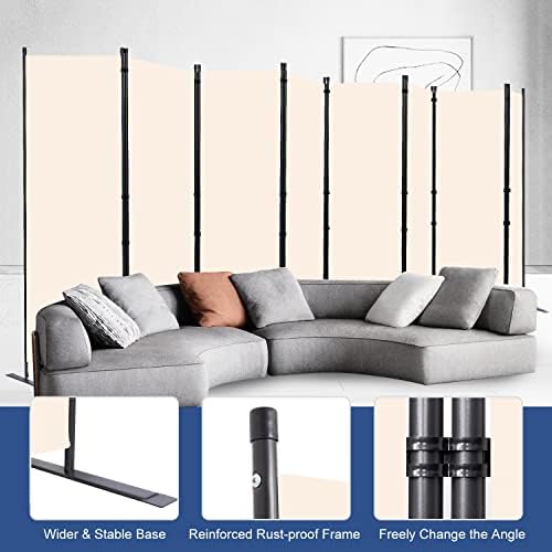 8 Panel Wide Room Divider Wall Screen for Room Separation,176''W x 71''H - Image 2