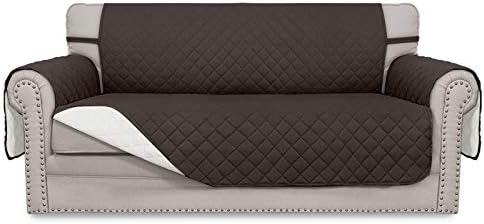 Easy-Going Reversible Couch Cover, 2 Cushion Sofa, Chocolate/Ivory by Easy-Going