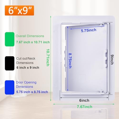 Suteck Plastic Access Panel for Drywall & Ceiling 6 x 9 Inch - Image 2