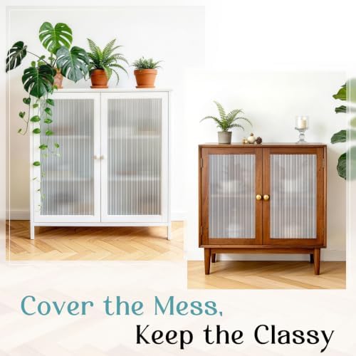 Haton Reeded Window Privacy Film, Frosted Glass Window Film, 17.5" x 78.7" - Image 4