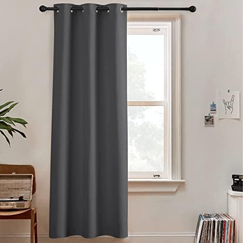 RYB HOME Grey Curtains Blackout Room Divider Screen Privacy Wall Divider by RYBHOME