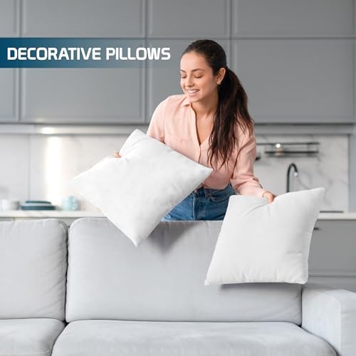 Utopia Bedding Throw Pillows, Decorative 24x24 Pillow Inserts, Set of 4 - Image 3