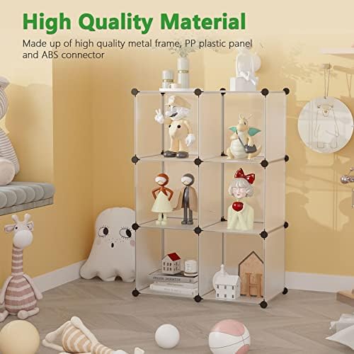 C&AHOME 6-Cube Storage Organizer Cube Shelf Closet Storage Bookcase, White - Image 4