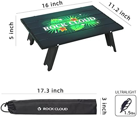 ROCK CLOUD Portable Beach Table Aluminum Ultralight Folding Camping Table, Limited Edition Tabletop - Image 3