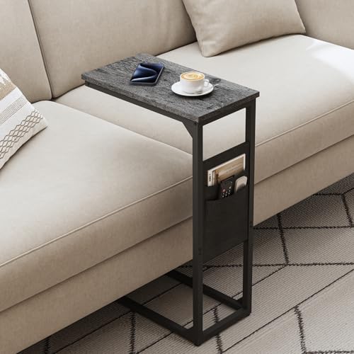 TUTOTAK C Shaped End Table, Side Table for Couch, Sofa Table - Image 5