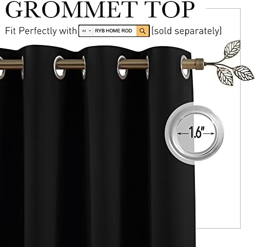 RYB HOME Room Divider Curtains Blackout Privacy Space Wall Screens Curtains - Image 2