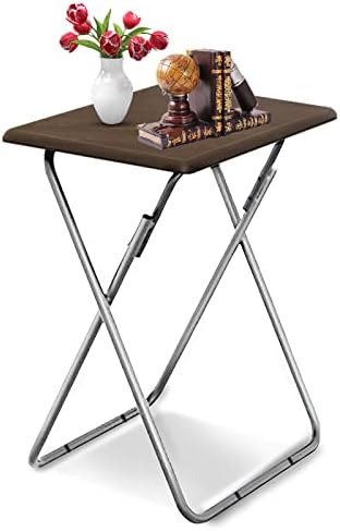 Garden 4 you 25In Portable Folding TV Tray Table on Bed & Sofa,TV Dinner Tray with Sturdy MDF,Portable Table with No Assembly Required （Walnut,1PC） by Garden4you