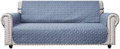 Ameritex Couch Sofa Slipcover 100% Waterproof Nonslip Quilted Furniture Protector Slipcover for Dogs, Children, Pets Sofa Slipcover Machine Washable (Stone Blue, 68'') by Ameritex