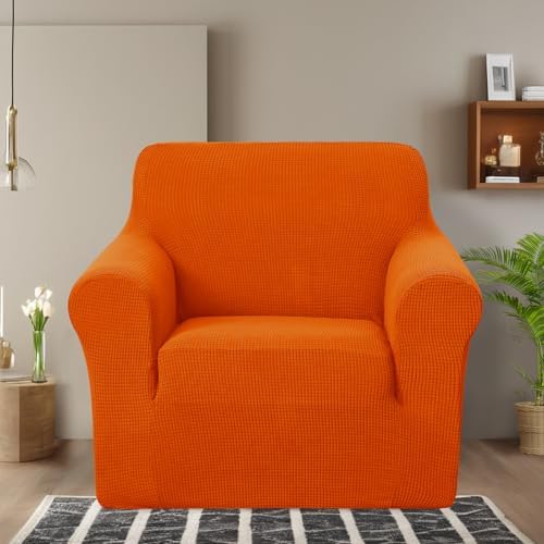 U-NICE HOME Stretch Recliner Chair Cover Armchair Slipcover, Orange - Image 2