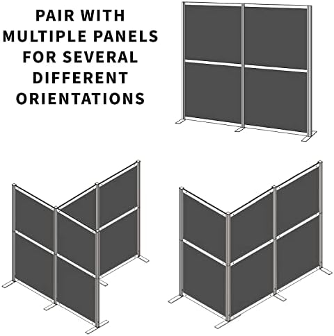 VIVO Dark Gray Freestanding 76 x 66 inch Privacy Panel, PP-MWS63D - Image 5