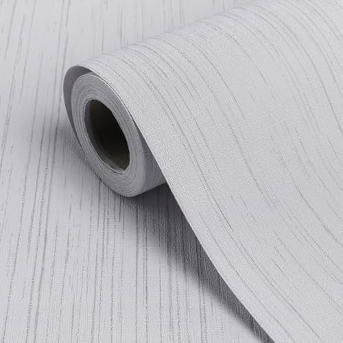White Grasscloth Peel and Stick Wallpaper Texture Contact Paper A Set of 15.7" X 480" Self-Adhesive Linen Removable Wallpaper Cabinets Counter Top Liners by Biyoeepeelstickwallpaper