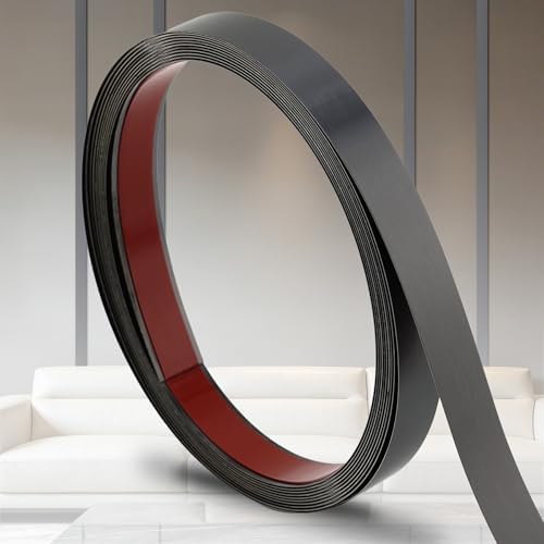 Brushed Black Metalized Finish Molding Trim, Peel and Stick Strip for Mirror Frame, Wall, Fireplace and Home DIY Decoration (16.4 ft x 0.8 inch) by Taaizau