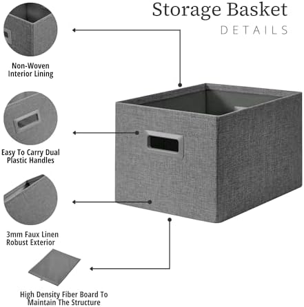 DECOMOMO Storage Bins for Shelves, 3x Tougher Storage Baskets - Image 6