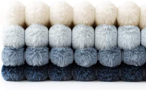 MIULEE Faux Fur Plush Euro Decorative Throw Pillow Covers 24x24, Navy Blue - Image 6