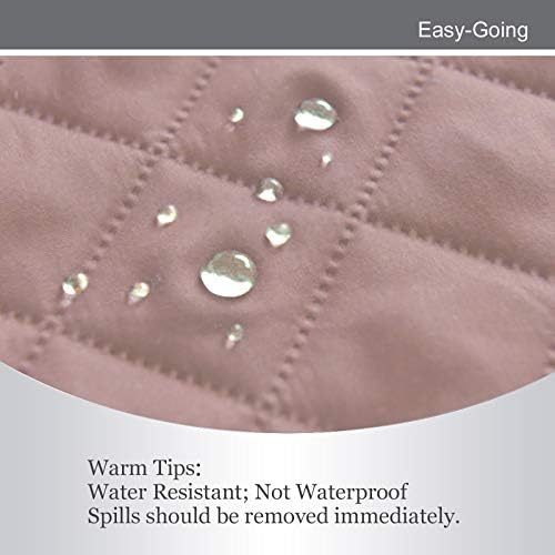 Easy-Going Reversible Couch Cover, 2 Cushion Sofa, Pink/Beige - Image 5