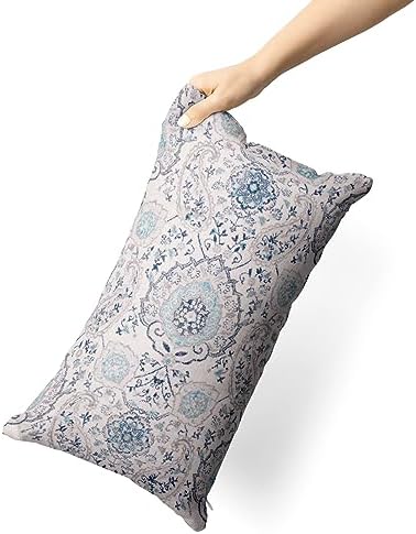 Snycler Boho Throw Pillow Covers 12x20 inch Set of 2 Terracotta Rust Blue Colored Throw Pillows Double Sided Boho Home Soft Decor for Bedroom Living Room Couch & Sofa (No Inserts) - Image 3
