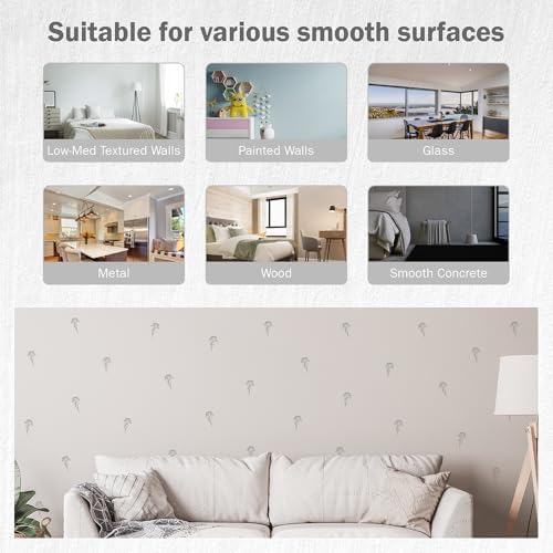 Black Floral Stem Wall Decals - 60 Peel & Stick Black Botanical Flower Stickers for Bedroom, Living Room & Nursery - Removable Minimalist Line Art Wall Decor - Image 6