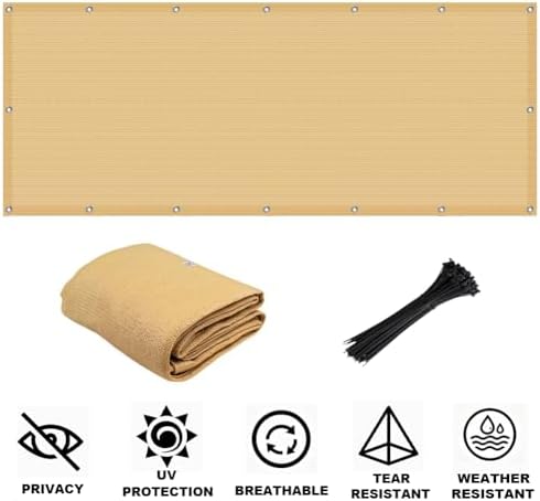 3'x12' Balcony Privacy Screen Apartment Patio Privacy Fence Screen - Image 3