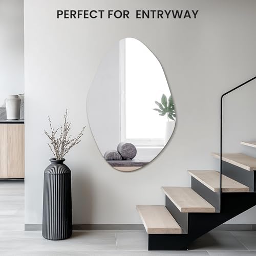 TRAHOME 36'' x 24'' Irregular Asymmetrical Wall Mirror - Image 6