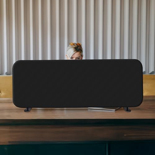 DECOLAB Desk Divider, Movable Desk Partition 48"x18", Midnight - Image 3