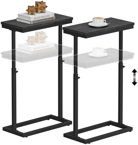 TUTOTAK End Table, Side Table, Tall Couch Table, Sofa Table, Set of 2 - Image 7