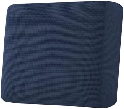 H.VERSAILTEX Super Stretch Individual Seat Cushion Covers Sofa Covers Couch Cushion Covers Slipcover Sets Thick Jacquard Textured Twill Fabric (1 Piece Chair Cushion Cover, Navy) by HVERSAILTEX