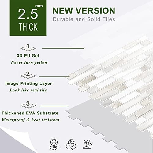 STICKGOO Peel and Stick Wall Tile Self-Adhesive Backsplash Thicker Design - Image 6