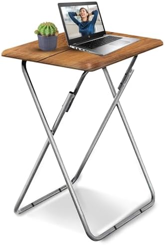 Tv Trays Folding Tv Table, Dinner Table for Eating(Yellow Brown,1pcs) by Garden4you