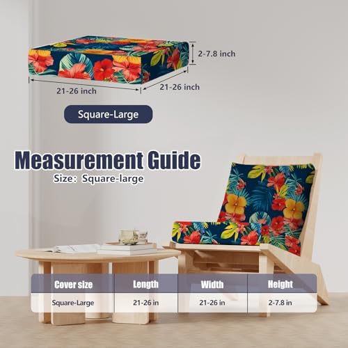 8Pcs Outdoor Cushion Covers, Stretch Patio Furniture Couch Chair Slipcovers - Image 2