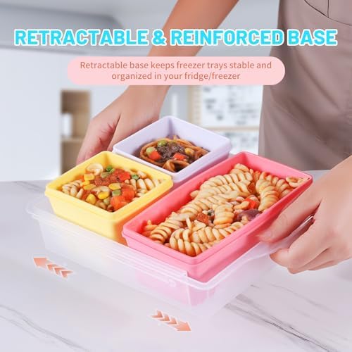 Gemice Silicone Freezer Molds with Lids, 6-Pack 1-Cup & 2-Cup - Image 5